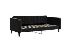 8720845953850 - Bonnevie - TagesbettGästebett Schwarz 90x200 cm Samt vidaXL