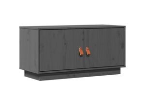 8720287203179 - TV-Schrank，TV-Möbel Grau 80x34x40 cm Massivholz Kiefer vidaXL