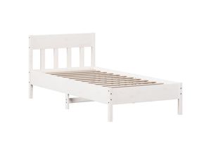 8721012428348 - Vidaxl - Massivholzbett ohne Matratze Weiß 90x200 cm Kiefernholz 8721012428348 - Vidaxl - Massivholzbett ohne Matratze Weiß 90x200 cm Kiefernholz