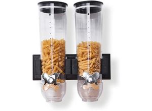 0759224101764 - Gojoy - Müslispender Wandmontage Cerealienspender Doppelt Trockene Lebensmittel Spender Küchenspender für Müsli Cornflakes Süßigkeiten