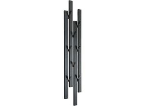 4260700966129 - Garderobe Wand Schwarz Metall 96612 Wandgarderobe mit 8 Haken Schmal Flurgarderobe Modern Hakenleiste Garderobenhaken - Dandibo 4260700966129 - Garderobe Wand Schwarz Metall 96612 Wandgarderobe mit 8 Haken Schmal Flurgarderobe Modern Hakenleiste Garderobenhaken - Dandibo