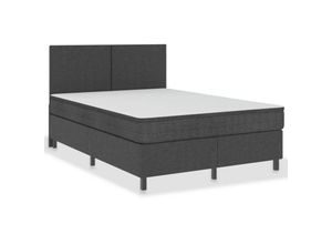 8719883832814 - Bonnevie - Boxspring-BettgestellSchlafzimmerbett Grau Stoff 180x200 cm vidaXL