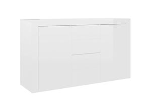 8719883915494 - Bonnevie - SideboardKommode Hochglanz-Weiß 120x36x69 cm Holzwerkstoff vidaXL