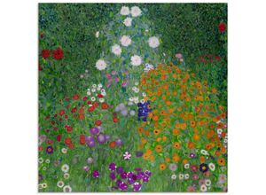 4059745750462 - Glasbild ARTLAND Bauerngarten 1905-07 Bilder Gr B H 40 cm x 40 cm Glasbild Blumenwiese quadratisch 1 St grün Bild Glasbild Glasbilder Bilder in verschiedenen Größen