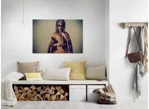 4059432206005 - Leinwandbild AS CRÉATION la bohème Bilder Gr B H 90cm x 60cm Leinwandbild-Keilrahmenbild-Kunstdruck Kunst-Personen-Kinder Querformat beige (holzfarben) Keilrahmen Bild Boho Stil Frau Leinwand-Bild Wohnzimmer modern Kinder