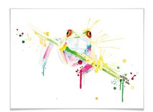 4063129154029 - Poster WALL-ART Frog Bilder Gr B H T 120 cm x 100 cm x 01 cm Frosch 1 St bunt Poster Poster Wandbild Bild Wandposter