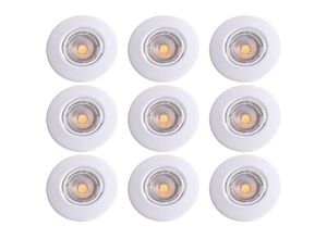 4059157088771 - Etc-shop - 9er Set led Einbau Leuchten rund Decken Strahler weiß Spot Lampen verstellbar Karton beschädigt