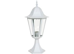 4041908117076 - - alu Sockel Leuchte Garten Beleuchtung Außen Steh Lampe Laterne weiß 103218