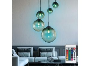 4059157103160 - Etc-shop - Pendel Hänge Leuchte Glas Kugel Gäste Zimmer Lampe fernbedienung im Set inkl rgb led Leuchtmittel