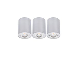 4260462313674 - Etc-shop - 3er Set Decken Lampe Spot Beleuchtung Zylinder Wohnraum Flur Leuchte 25° verstellbar