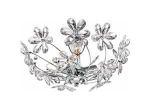 9007371205011 - Eglo - Deckenleuchte Deckenlampe Chrom Blumen-Optik 415 cm Wohnzimmer Schlafzimmer Esszimmer