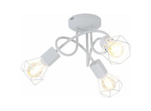 4059157126220 - Etc-shop - retro Decken Leuchte Wohn Zimmer Gitter Rondell Lampe fernbedienung im Set inkl rgb led Leuchtmittel