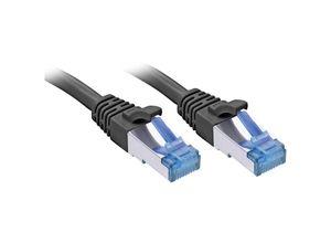 4002888474108 - LINDY - Patch-Kabel - RJ-45 (M) bis RJ-45 (M) - 03m - SFTP PiMF - CAT 6a - IEEE 8023af IEEE 8023at - geformt ohne Haken - Schwarz (47410)