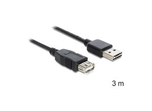 4043619833726 - USB-Kabel usb 20 usb-a Stecker usb-a Buchse 300 m Schwarz beidseitig verwendbarer Stecker - Delock