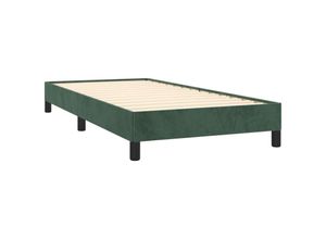 8720287170044 - Bonnevie - BettgestellSchlafzimmerbett Dunkelgrün 90x200 cm Samt vidaXL