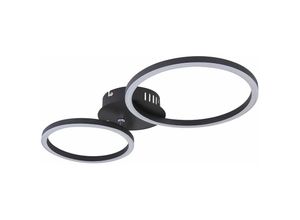 4059157202108 - Etc-shop - Deckenleuchte Ring Design Deckenlampe schwarz Wohnzimmerlampe aus Metall1x led 24W 900Lm warmweiß LxBxH 49x25x72 cm 4059157202108 - Etc-shop - Deckenleuchte Ring Design Deckenlampe schwarz Wohnzimmerlampe aus Metall1x led 24W 900Lm warmweiß LxBxH 49x25x72 cm