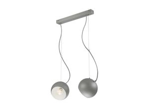 5907687437516 - Lamkur Lighting - Lamkur Inez Stab-Pendel-Deckenleuchte Silber 2x E27