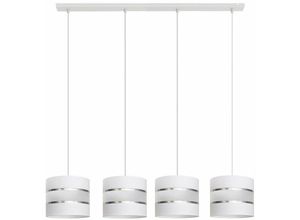 5902349228655 - Helam Lighting - Helam helen Gerade Stangen-Pendel-Deckenleuchte Weiß Silber 100cm