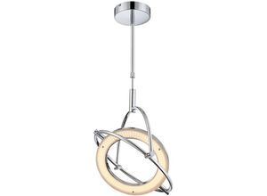 4059157214590 - Etc-shop - Moderne 24 Watt led Hänge Leuchte Acryl Ring Pendel Lampe Chrom