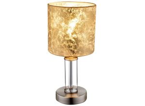 4059157221239 - Etc-shop - Tisch Lampe Schlaf Gäste Zimmer Lese Leuchte Textil Glas Strahler gold-farben