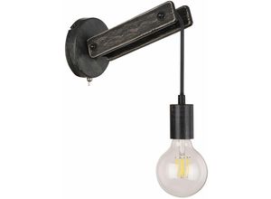 4059157313309 - Etc-shop - Wandlampe dimmbar mit Fernbedienung Vintage Leuchte Industrial Vintage Wandleuchte Holz Innen Farbwechsel 1x 9W 806 lm 3000K LxBxH 235