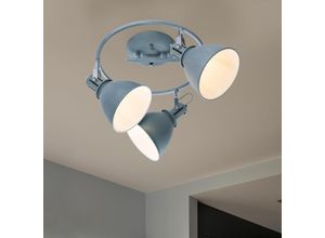 4059157223868 - Etc-shop - Rondell Decken Strahler Leuchte grau Wohn Zimmer Beleuchtung Spot Lampe verstellbar