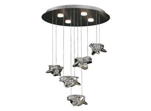 8435153259029 - Inspired Lighting - Inspired Mantra - Nido - Deckencluster Anhänger 62cm Runde 5 + 4 Lichter 30W + 20W led 3000K 4000lm Chrom