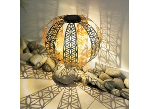 9007371487851 - Solarkugel Metall silber Kugel Solarleuchten für den Garten Solarlampe orientalische Kugel mit Lichteffekt und Erdspieß 1x led warmweiß 30 cm 9007371487851 - Solarkugel Metall silber Kugel Solarleuchten für den Garten Solarlampe orientalische Kugel mit Lichteffekt und Erdspieß 1x led warmweiß 30 cm