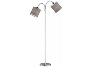 4003694403276 - Fischer&honsel - Stehleuchte Standleuchte Stehlampe Wohnzimmerleuchte Schlafzimmerlampe Metall nickel Stoffschirme 2 Flammig getrennt schaltbar 4003694403276 - Fischer&honsel - Stehleuchte Standleuchte Stehlampe Wohnzimmerleuchte Schlafzimmerlampe Metall nickel Stoffschirme 2 Flammig getrennt schaltbar