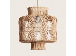 8445044113736 - Iluzzia - Hängeleuchte Rattan Oia Grün - Textil 8445044113736 - Iluzzia - Hängeleuchte Rattan Oia Grün - Textil