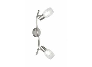 8055303610885 - Iperbriko - Colmar Nickel Strahler 2 led Strahler Satiniertes Glas L39 cm Trio Beleuchtung