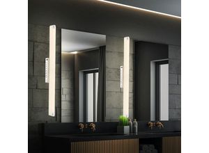 9007371505777 - - led Wandleuchte Stab Spiegelleuchte Chrom Wandlampe Glas satiniert mit Kippschalter 1x 225W 1760Lm warmweiß l 79 cm 2er Set 9007371505777 - - led Wandleuchte Stab Spiegelleuchte Chrom Wandlampe Glas satiniert mit Kippschalter 1x 225W 1760Lm warmweiß l 79 cm 2er Set