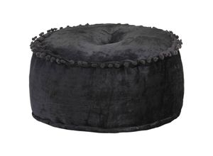 8719883867151 - Bonnevie - Pouf Rund Samt 40×20 cm Anthrazit vidaXL915831