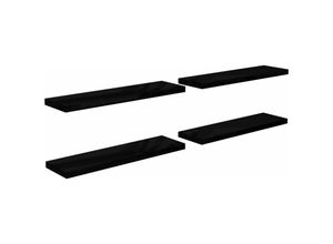 8720286074084 - Bonnevie - Wandregale Schwebend 4 Stk Wandboard Hochglanz-Schwarz 90x235x38cm mdf vidaXL