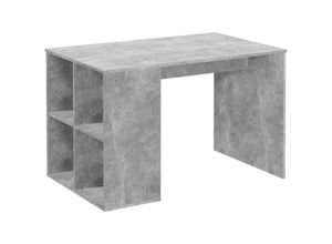 4029494116437 - - Schreibtisch mit Regal 117×73×75 cm Betonoptik Grau