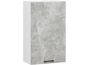 5907512215579 - Akord - Hängeschrank Küchenschrank oliwia w 50 cm H720 Weiß Steingrau Tür 2 Regalböden 50x72x30 cm