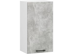 5907512215500 - Akord - Hängeschrank Küchenschrank oliwia w 40 cm H720 Weiß Steingrau Tür 2 Regalböden 40x72x30 cm