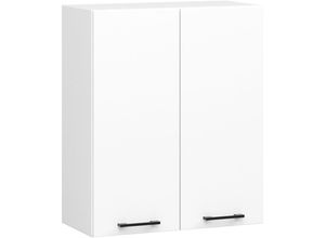 5907512218792 - Akord - Hängeschrank Küchenschrank oliwia w 60 cm H720 Weiß 2 Türen 2 Regalböden 60x72x30 cm