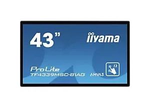 4948570118045 - iiyama ProLite TF4339MSC-B1AG - 109 cm (43) Diagonalklasse (108 cm (425) sichtbar) LCD-Display mit LED-Hintergrundbeleuchtung - interaktive Digital Signage - mit Touchscreen (Multi-Touch) - 1080p (Full HD) 1920 x 1080 - mattschwarz