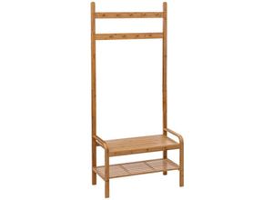 3560231628949 - 5five - Flurgarderobe mit Sitzbank und Ablage Bambus 170 cm 3560231628949 - 5five - Flurgarderobe mit Sitzbank und Ablage Bambus 170 cm