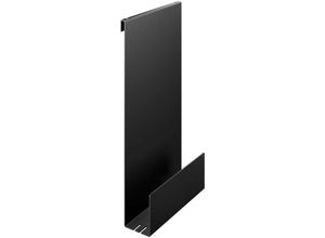 4017214676507 - Duschablage aus Aluminium schwarz mit abnehmbarem Korb Handtuchhaken und Ablaufschlitzen 32x60x12cm zum Einhängen in der Dusche - Keuco