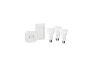 8719514291355 - Hue LED-Leuchtmittel 871951429135500 EEK F (A - G) Hue White & Col Amb E27 3er Starter Set inkl DimmerSwitch 3x800lm 75W E27 27 W Warmweiß