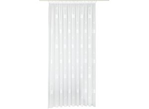 4005385484076 - Gardine WECKBRODT Alexa Gardinen Gr 95 cm Smokband 1125 cm weiß Smokband halbtransparent Polyester gemustert nach Maß