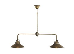 4255596680594 - Licht-erlebnisse - Deckenleuchte Messing E27 in Bronze Antik matt 2-flammig länglich Industrial Deckenlampe