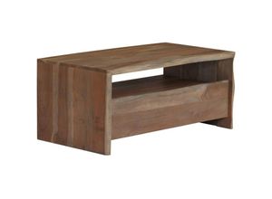 8718475603894 - Bonnevie - Couchtische Kaffeetisch Akazienholz Massiv Naturkanten 90x50x40 cm Grau vidaXL