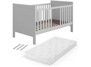 4066731465538 - Vitalispa - Babybett Ajaton Weiß 1444 x 83 cm mit Matratze