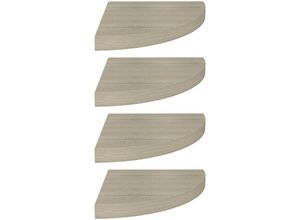 8720286075586 - Bonnevie - Eck-Schweberegale 4 Stk Wandregale Eichefarben 35x35x38 cm mdf vidaXL