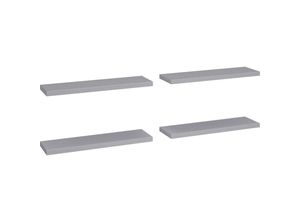 8720286074923 - Bonnevie - Schwebende Wandregale 4 Stk Wandboard Grau 90x235x38cm mdf vidaXL