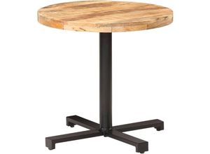 8720286110355 - Bonnevie - Bistrotisch Rund Ø80x75 cm Raues Mangoholz vidaXL762919