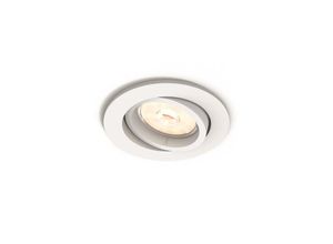 8718696160367 - - Downlight Einbaustrahler Rund Enneper Ausschnitt ø 70 mm Weiß